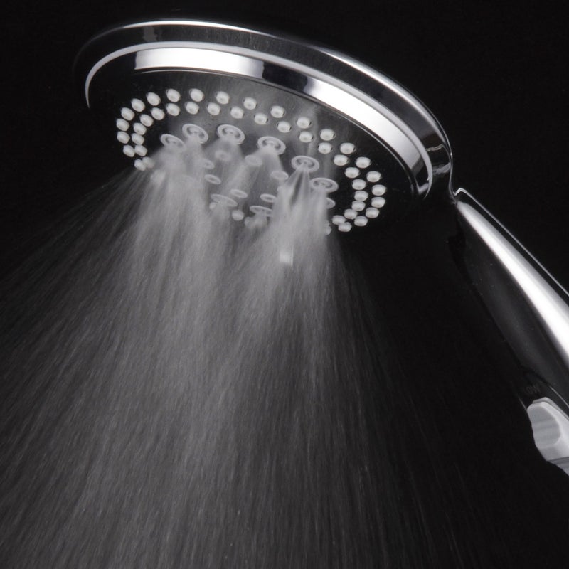 Dream Spa 1459 9-Setting High-Power Ultra-Luxury Handheld Shower Head with Patented ON/OFF Pause Switch and 5-7 foot Stretchable Stainless Steel Hose (Premium Chrome) Use as overhead or handshower - Image 5